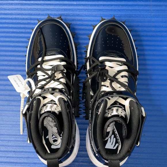 Size 12- Men’s Nike Air Force 1 Mid X Off-White Sheed DR0500-001 NEW - Picture 5 of 8